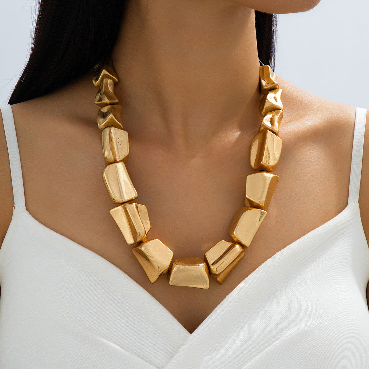 Geometric Square Necklace