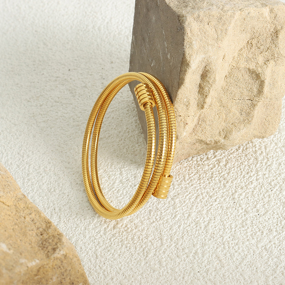 Gold Snake Chain Layered Bracelet