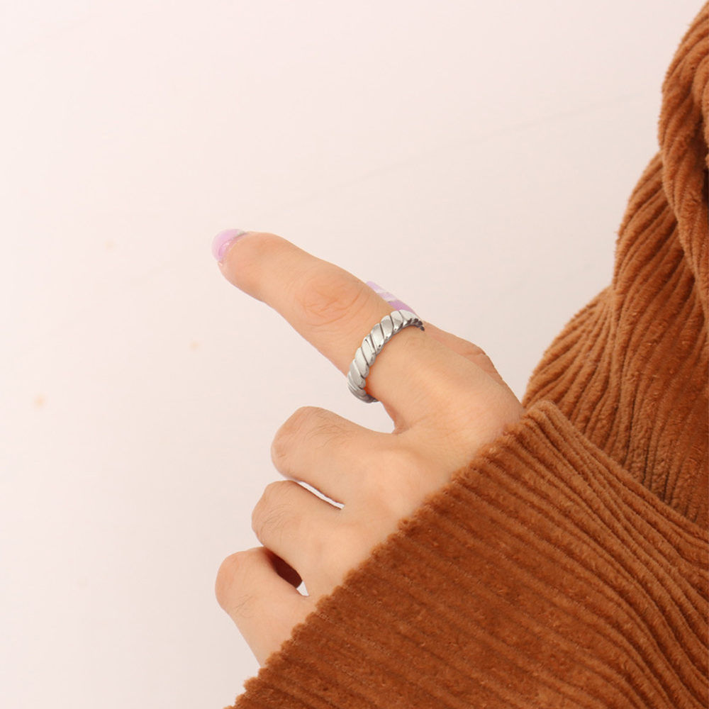 18K Gold-Plated Geometric Stainless Steel Ring