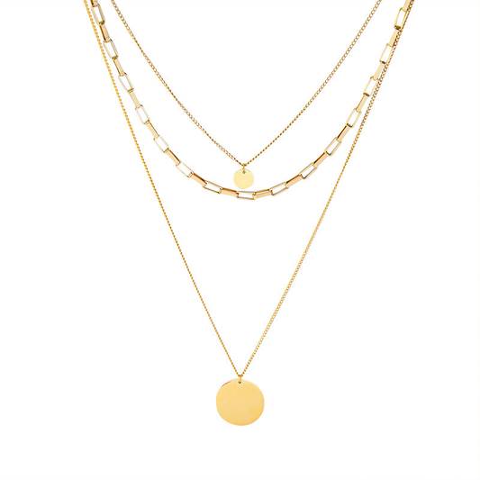 Triple 18K Gold Necklace