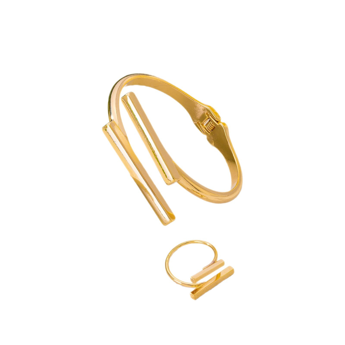 Minimalist Irregular Wave Metal Bangle