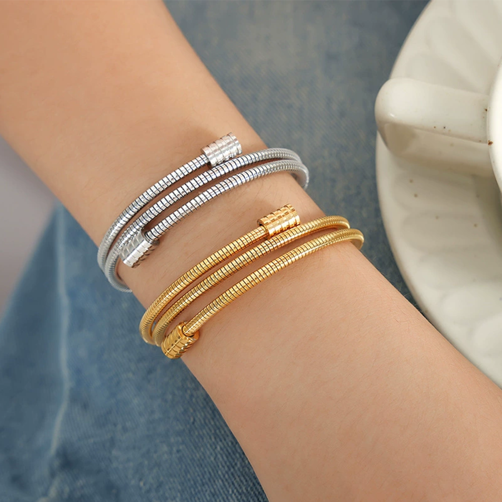 Gold Snake Chain Layered Bracelet