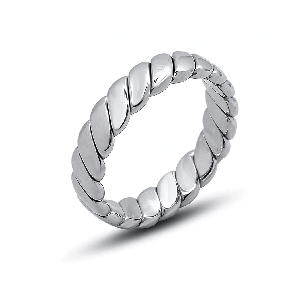 18K Gold-Plated Geometric Stainless Steel Ring