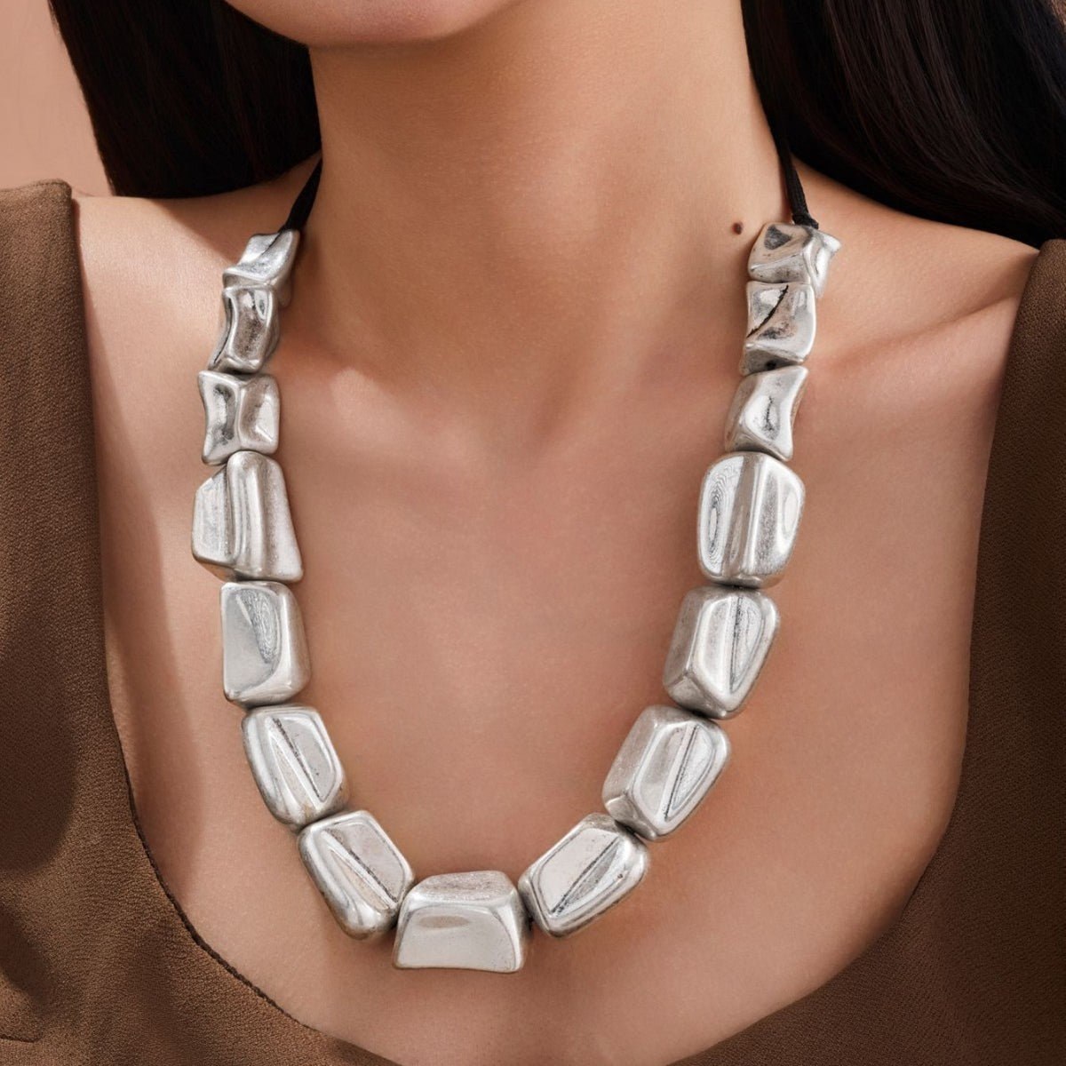 Geometric Square Necklace