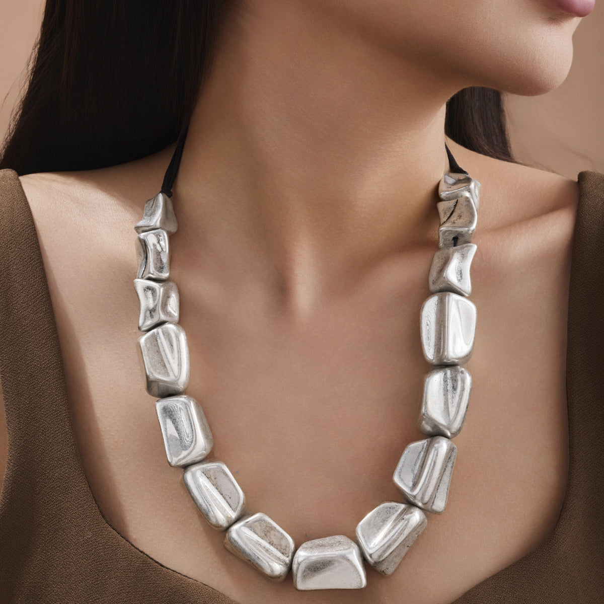 Geometric Square Necklace
