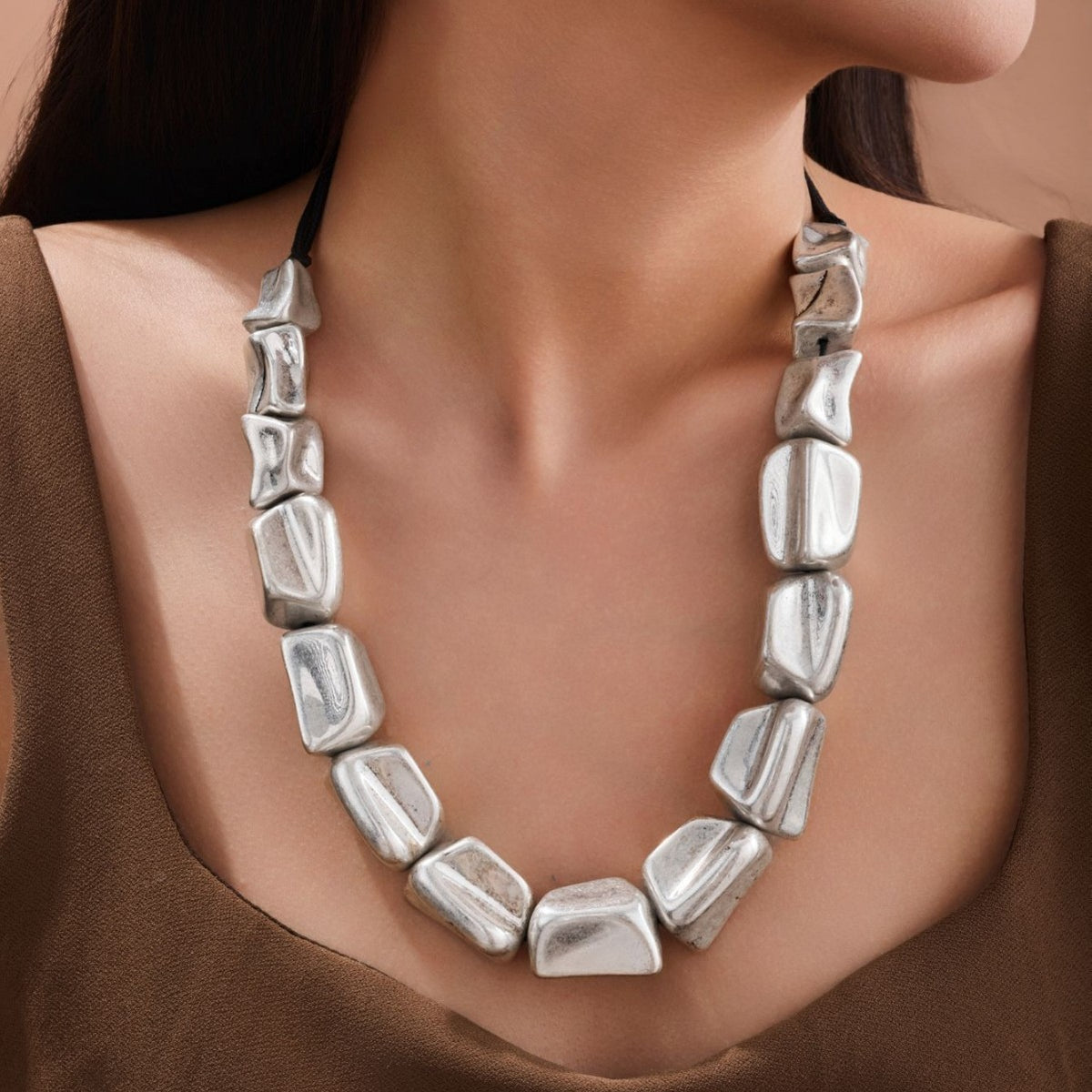 Geometric Square Necklace