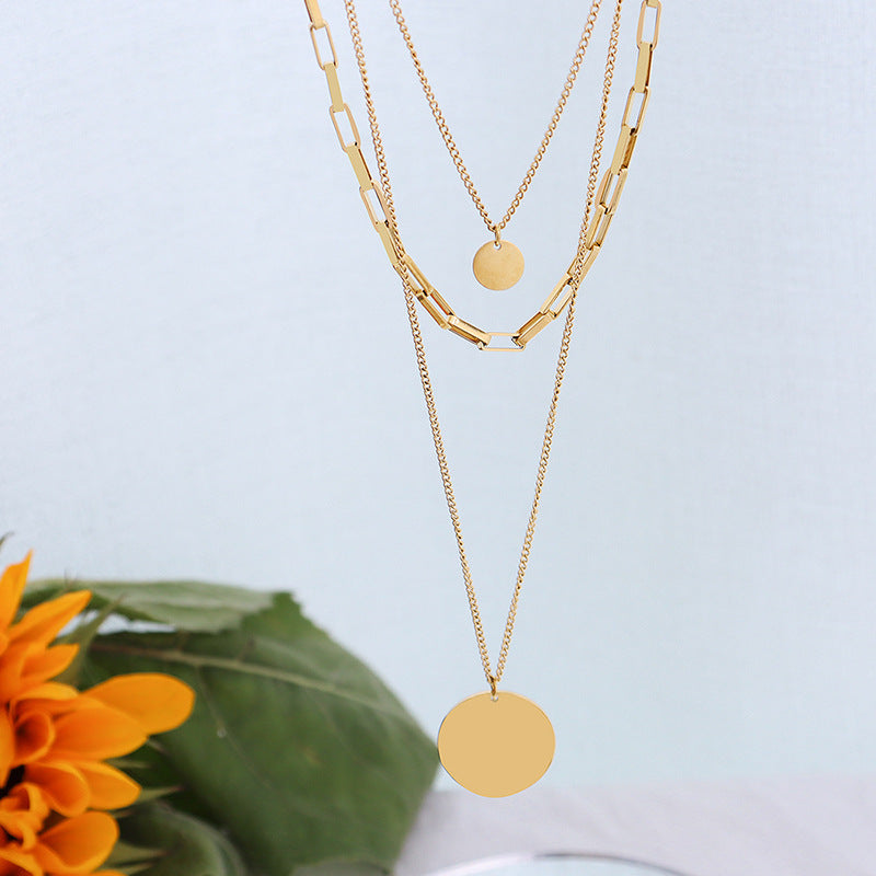 Triple 18K Gold Necklace