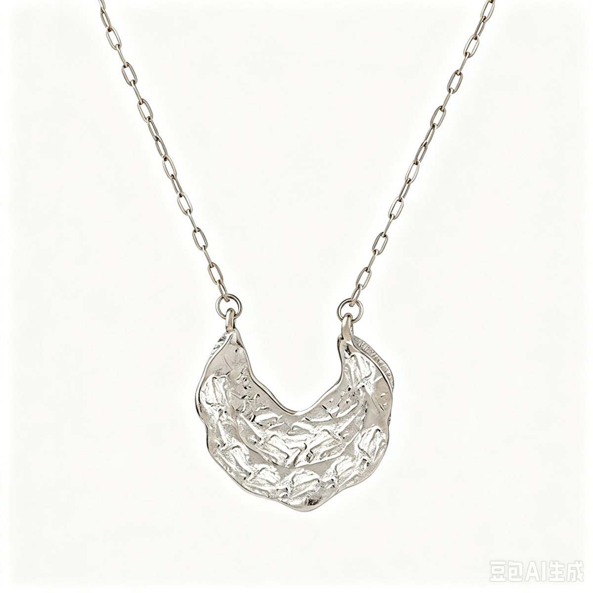 Irregular Hammer Pattern Necklace Earring Set
