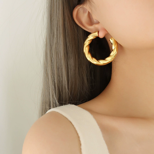Twisted Hoop Earrings