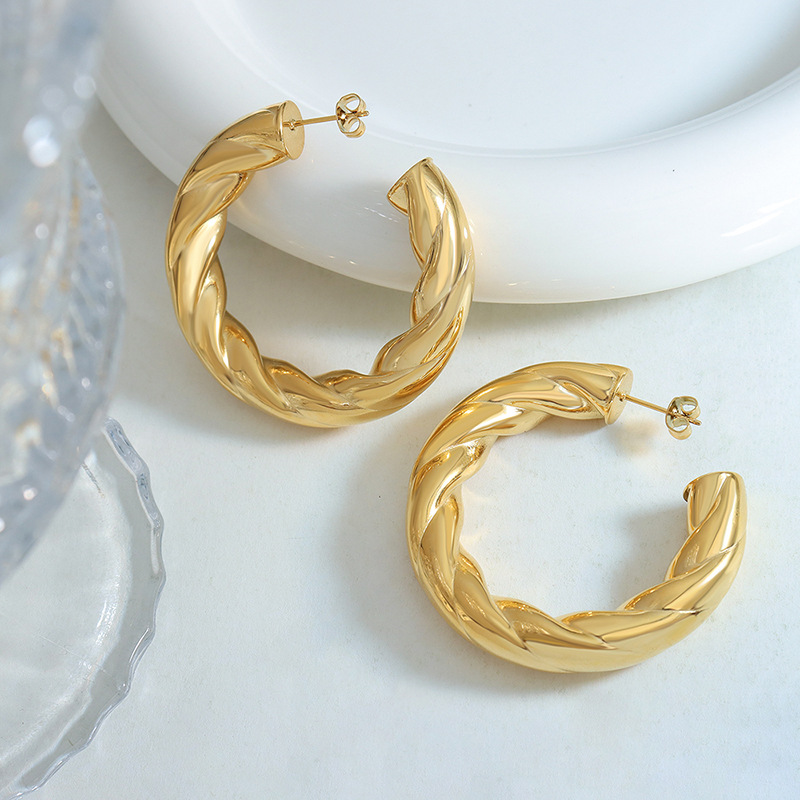 Twisted Hoop Earrings