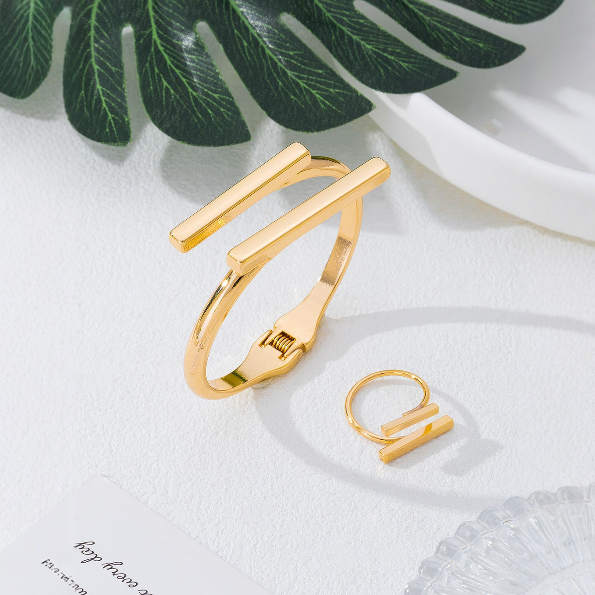 Minimalist Irregular Wave Metal Bangle
